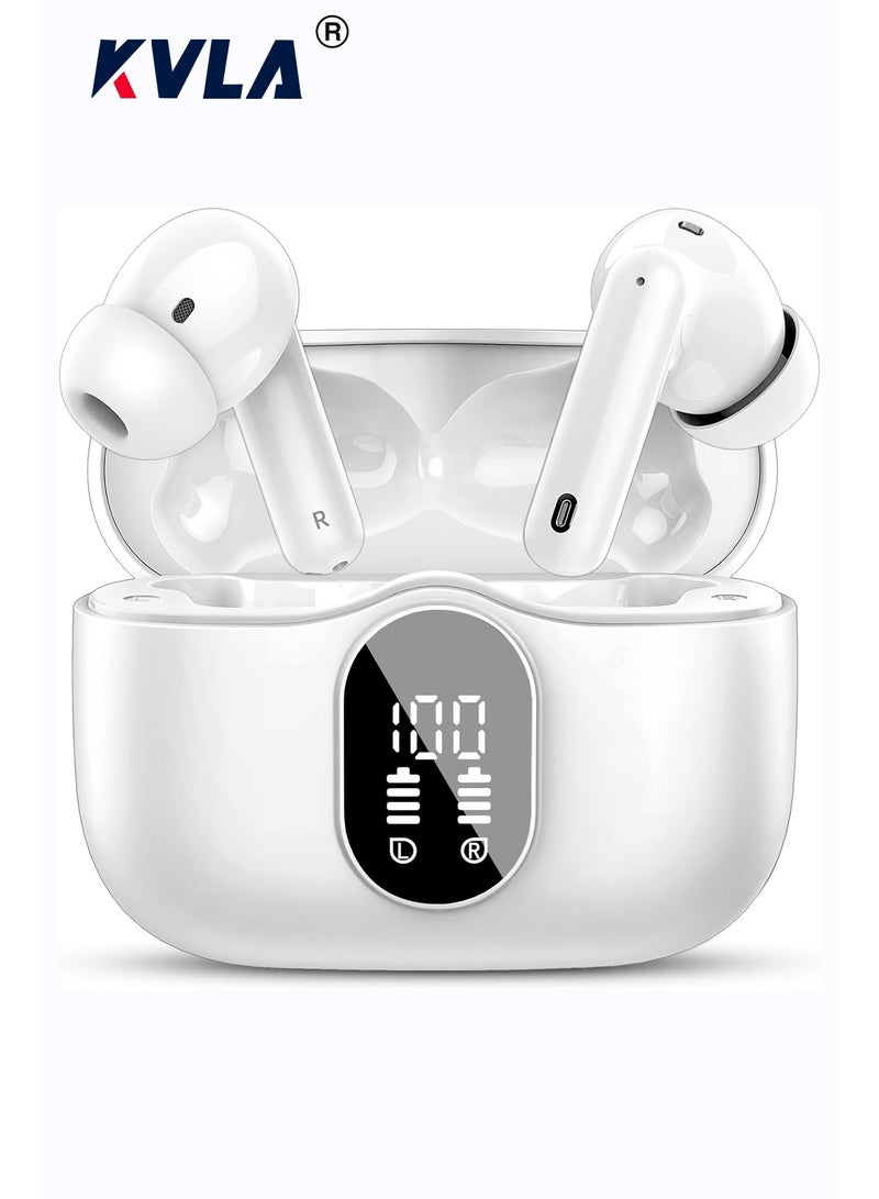 KVLA True Wireless Earbuds Bluetooth 5.4, 40H Playtime, 10Min Fast Charge, ENC 4-Mic Clear Calls, Touch Control, IPX6 Waterproof, Immersive Sound, Lightweight In-Ear Headphones - Image 1